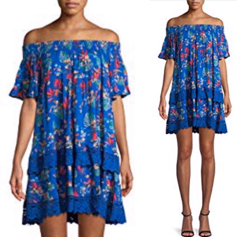 1st Sight Lace Off- the- Shoulder Shift Dress NWT